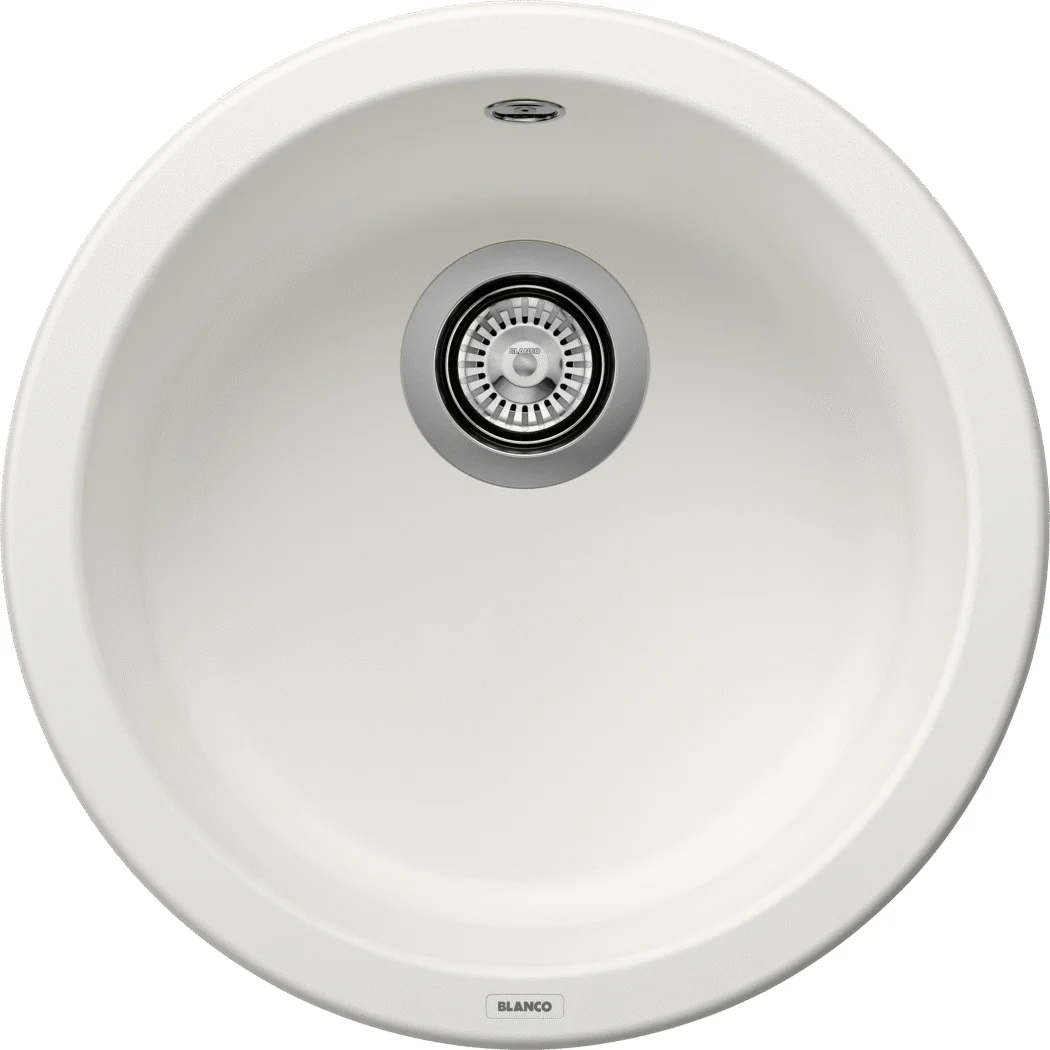 Blanco Rondo 45 konyhai mosogató – silgranit mosogató, 45 × 45 cm, fehér