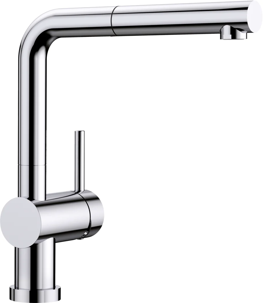Spülearmatur Blanco Linus-S-F mit ausziehbarer Brause und schwenkbar unter dem Fenster, Chrom