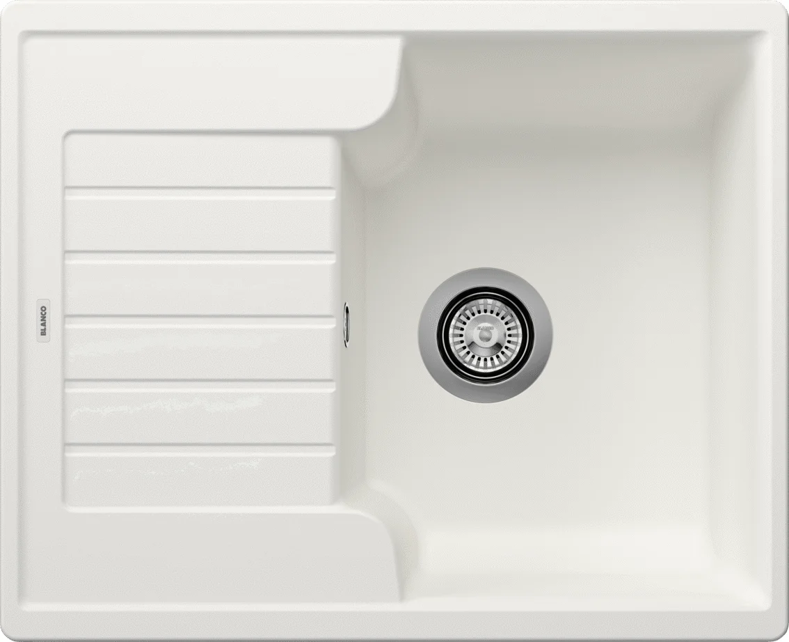 Kitchen Sink Blanco Zia 40 S – Silgranit Sink, 61.5 × 50 cm, White