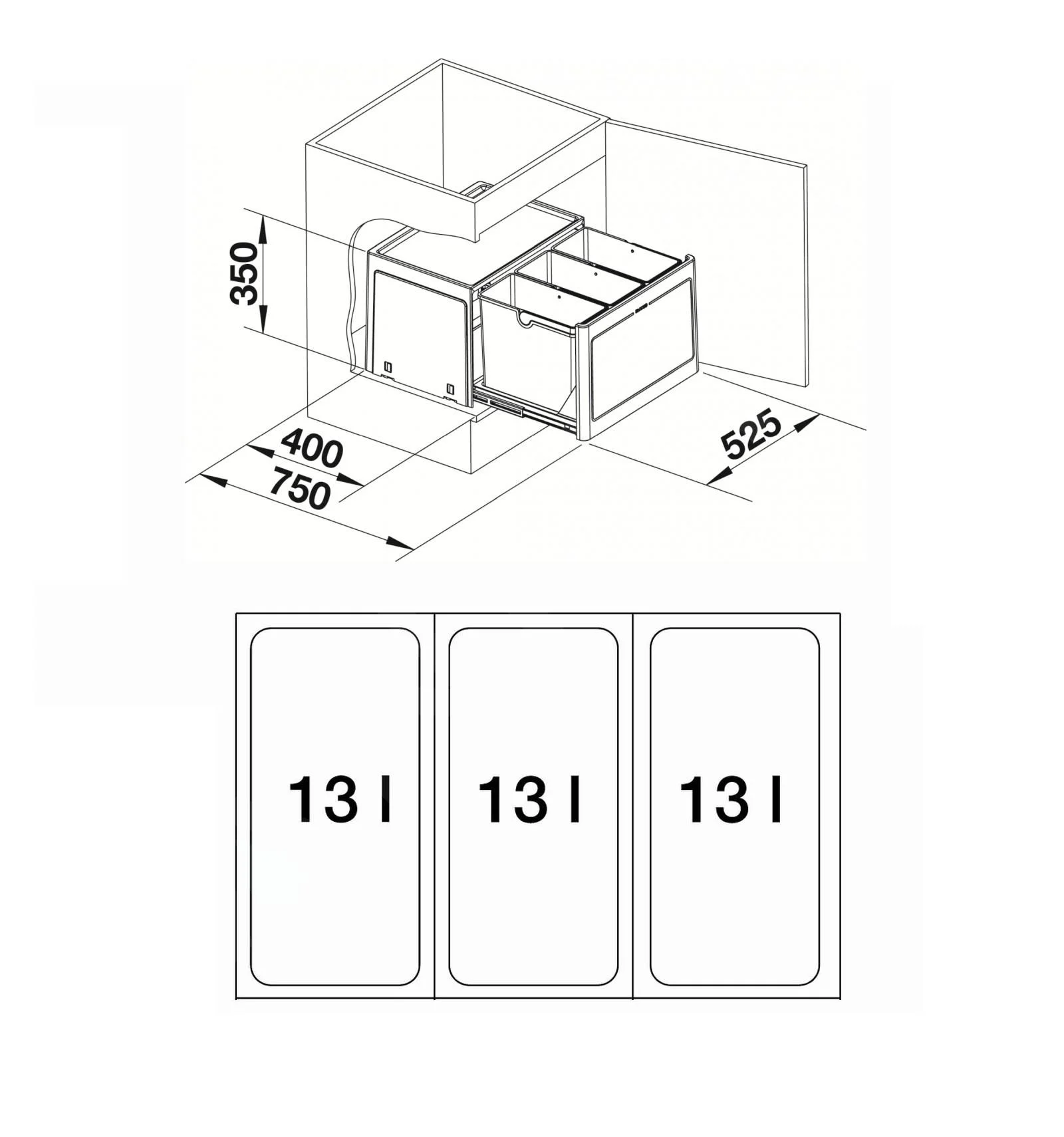 Odpadkový systém Blanco Botton Pro 60/3 Manual