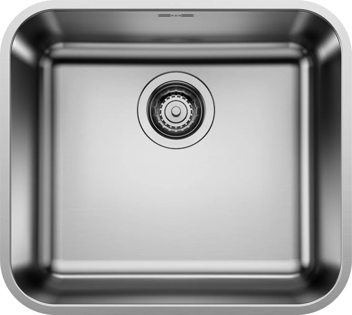 Blanco Supra 450-U Kitchen Sink – Stainless Steel Sink, 48 × 43 cm, Polished Stainless Steel