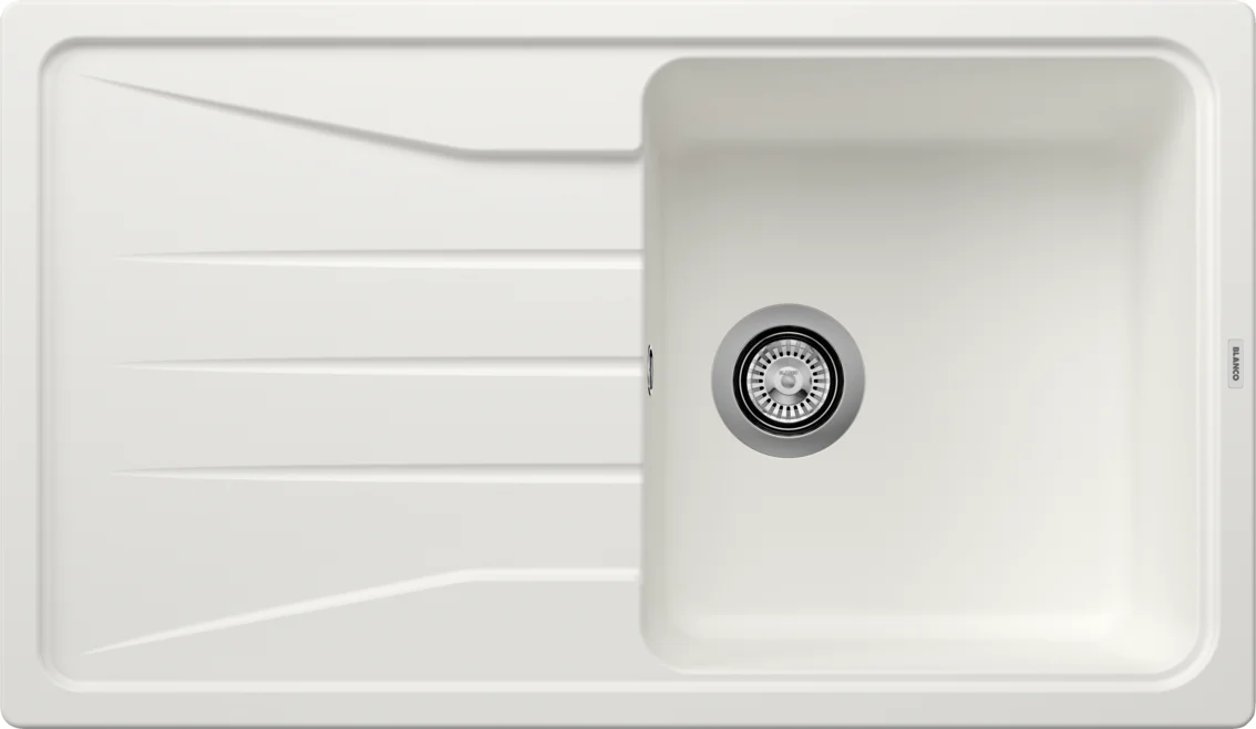 Kuchynský drez Blanco Sona 5 S – silgranitový drez, 86 × 50 cm, biela