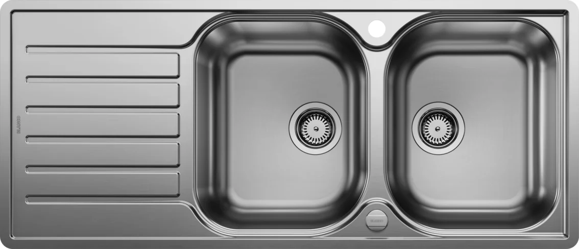 Kuchynský drez Blanco Lantos 8 S-IF Compact – nerezový drez, 116 × 50 cm, leštený nerez