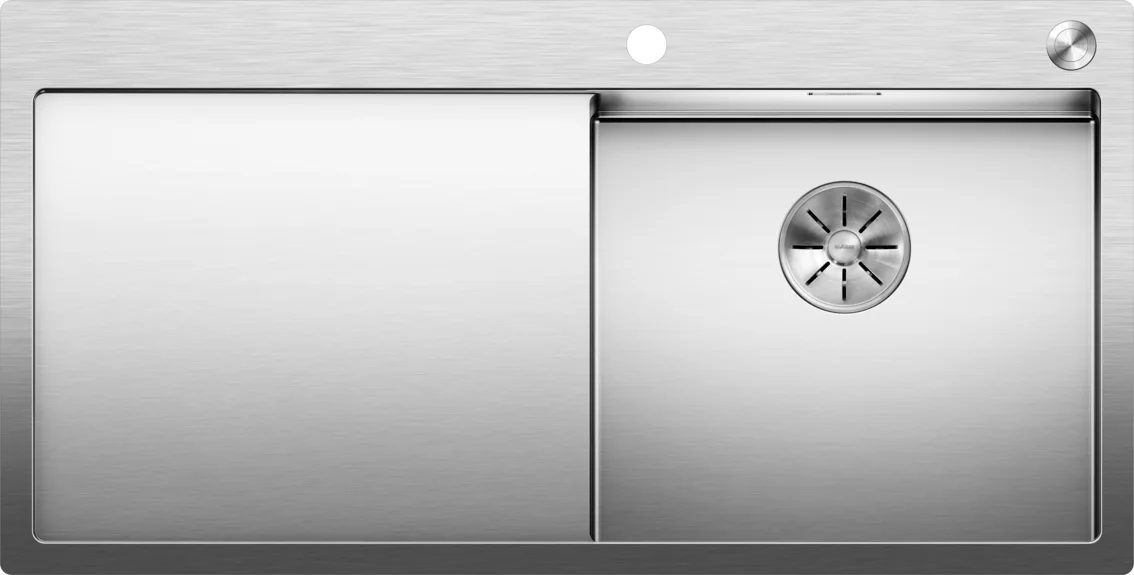 Kitchen Sink Blanco Claron 5 S-IF – stainless steel sink, 100 × 51 cm, main bowl on the right, satin finish stainless steel