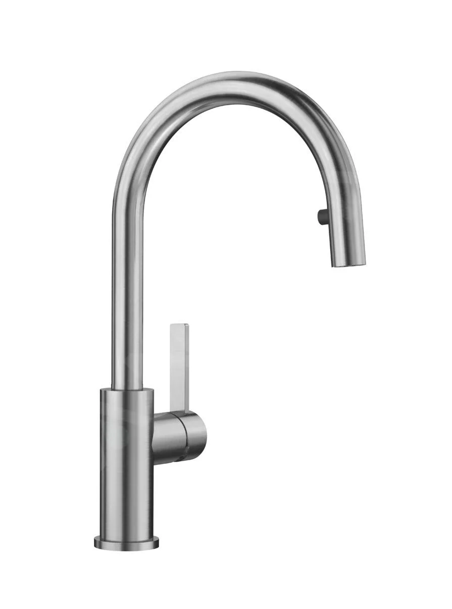 Blanco Candor-S Kitchen Faucet with Pull-Out Spray, Polished Stainless Steel