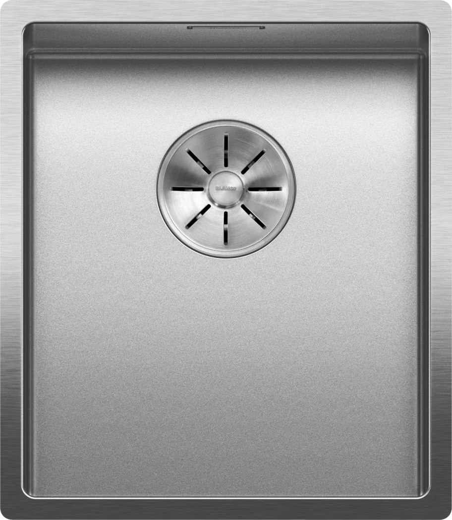 Küchenspüle Blanco Claron 340-U Dx – Edelstahlspüle, 44 × 38 cm, Edelstahl Durinox