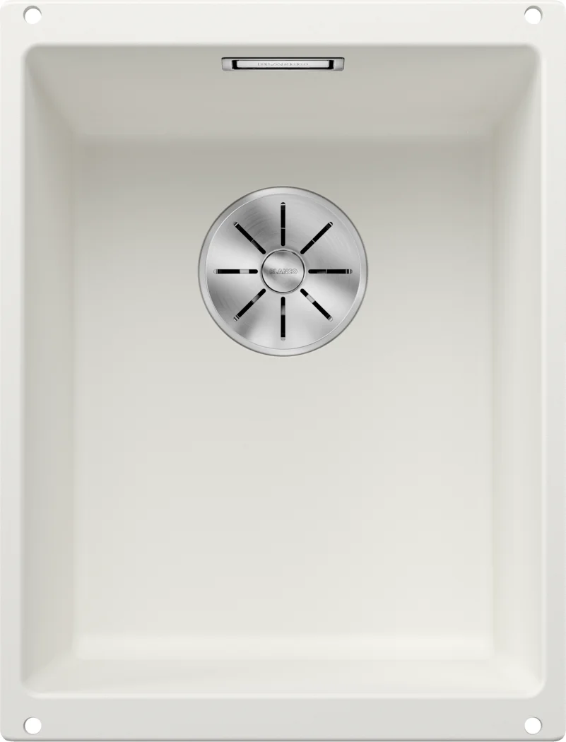 Küchenspüle Blanco Subline 320-U – Silgranitspüle, 46 × 35 cm, weiß