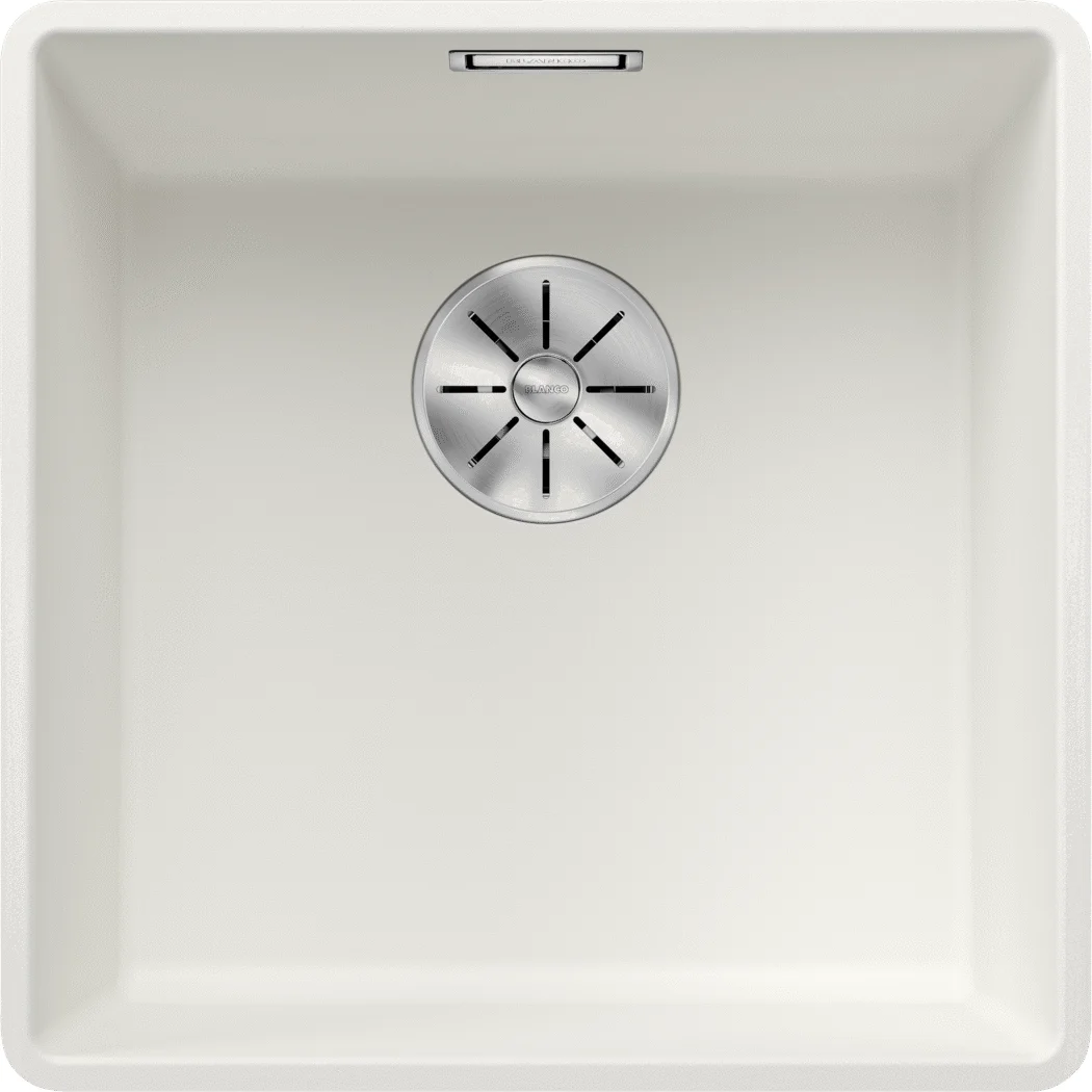 Blanco Subline 400-F konyhai mosogató – silgranit mosogató, 42,7 × 42,7 cm, fehér