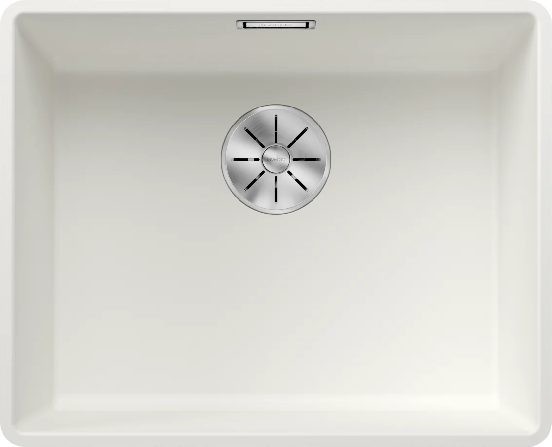 Zlew kuchenny Blanco Subline 500-F – zlew silgranitowy, 52,7 × 42,7 cm, biały