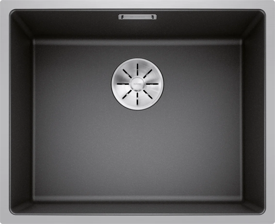 Blanco Subline 500-IF SteelFrame konyhai mosogató – silgranit mosogató, 54,3 × 44,3 cm, antracit