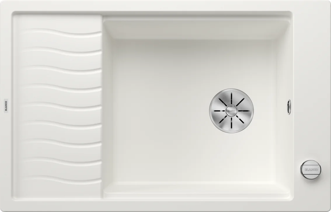 Küchenspüle Blanco Elon XL 6 S – Silgranitspüle, 78 × 50 cm, mit Exzenter, weiß