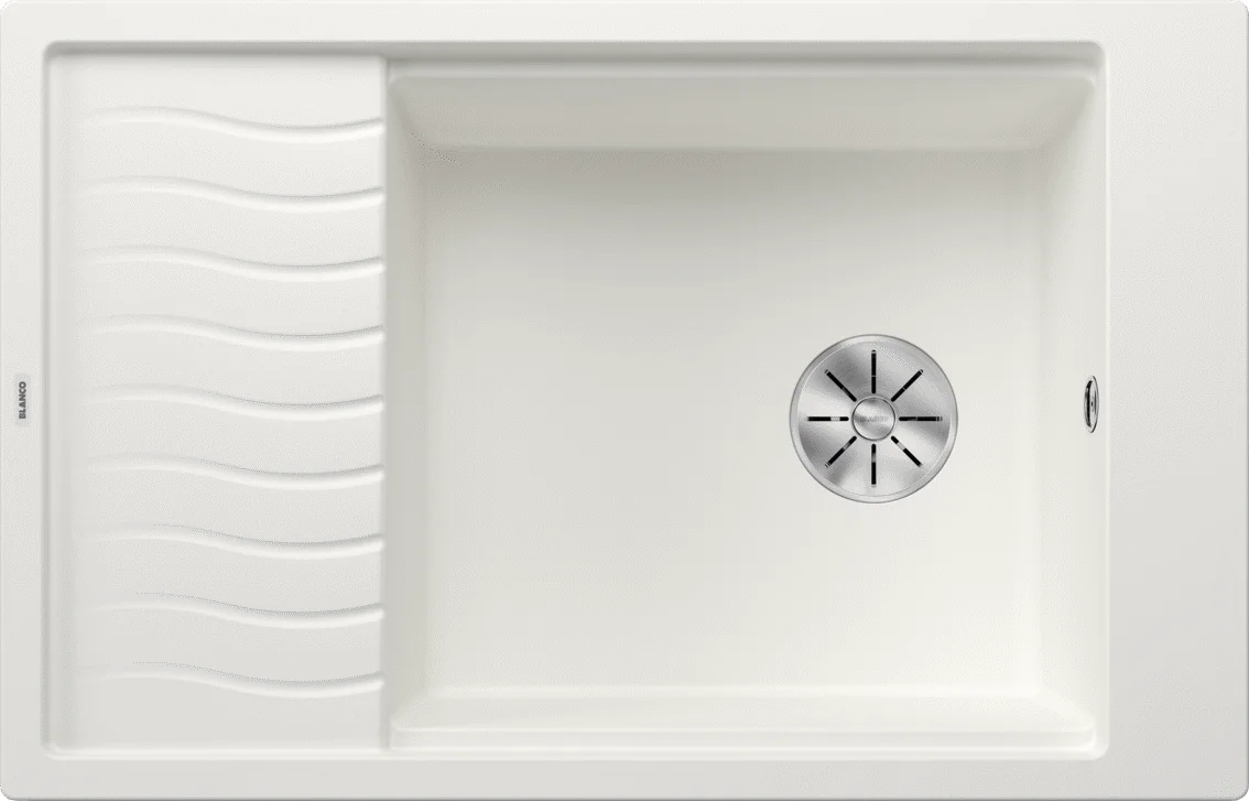 Zlew kuchenny Blanco Elon XL 6 S – zlew silgranitowy, 78 × 50 cm, bez excentra, biały