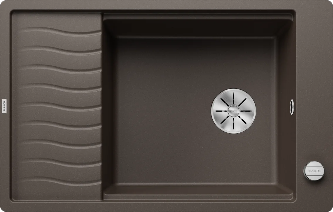 Kitchen Sink Blanco Elon XL 6 S-F – Silgranit Sink, 77 × 49 cm, Coffee