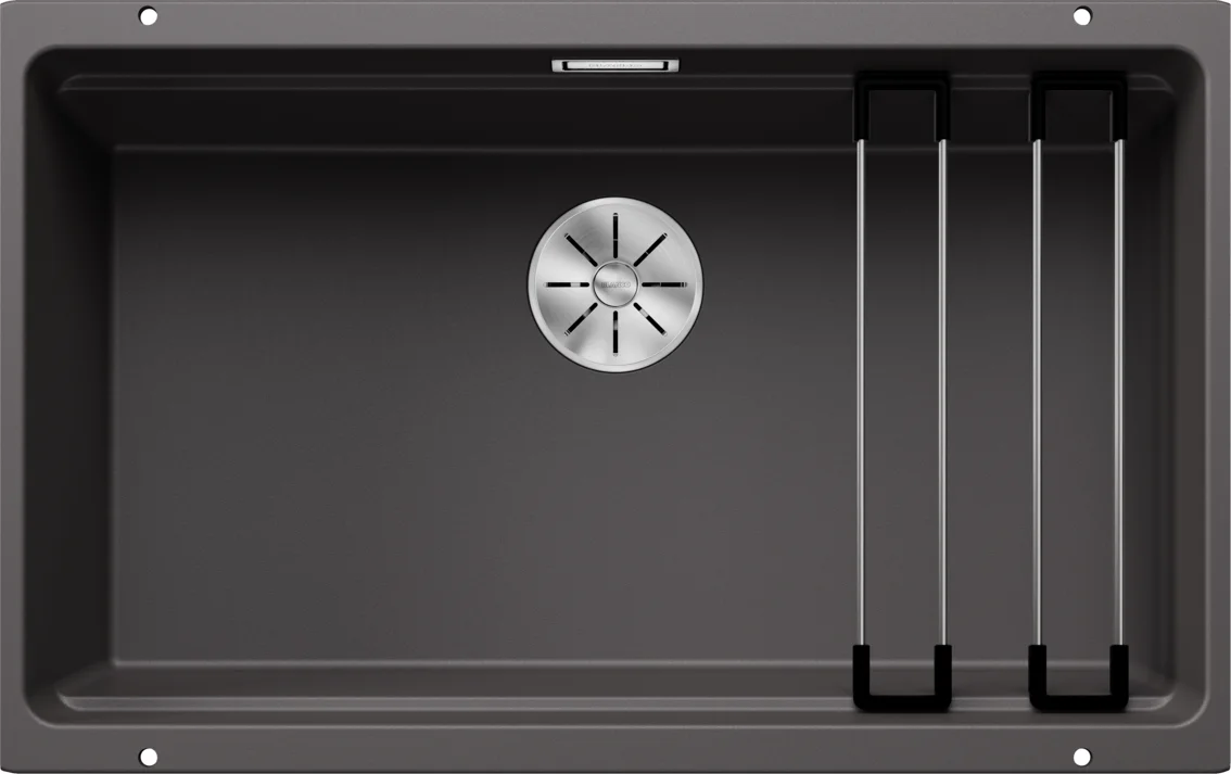 Kitchen Sink Blanco Etagon 700-U – Silgranit Sink, 73 × 46 cm, Gray Rock