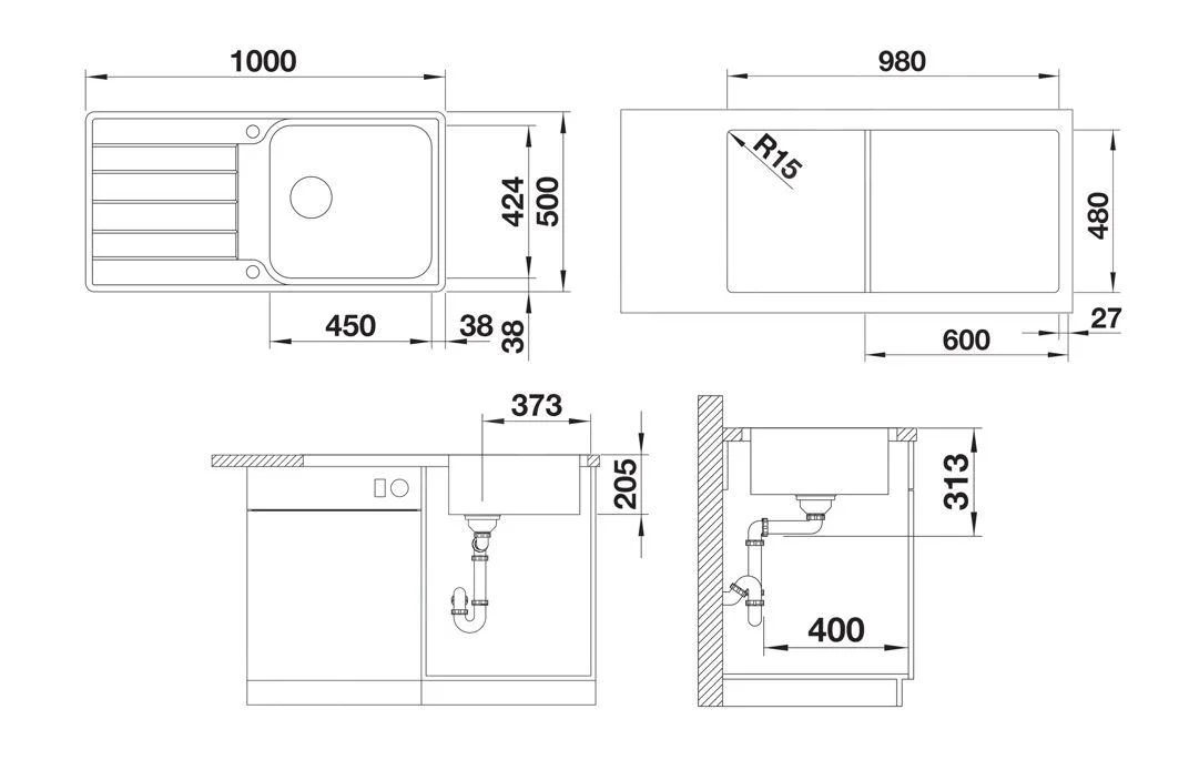Kuchynský drez Blanco Classimo XL 6S-IF – nerezový drez, 100 × 50 cm, leštený nerez