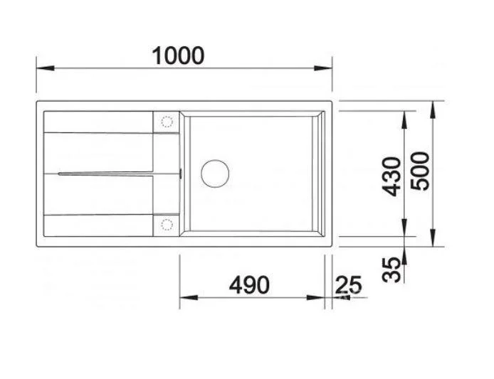 Blanco Metra XL 6 S Kitchen Sink – Silgranit Sink, 100 × 50 cm, without Excenter, Black