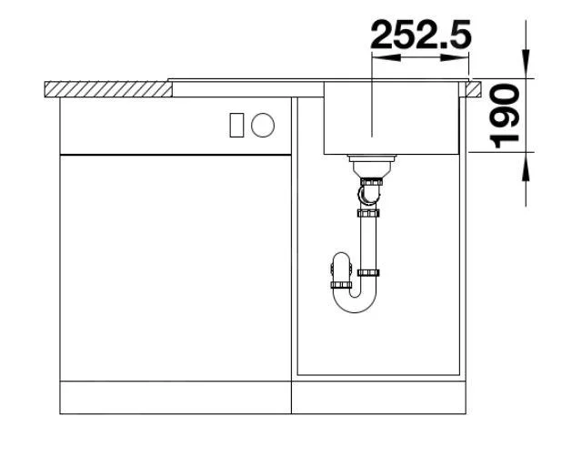 Blanco Legra 45 S Kitchen Sink – Silgranit Sink, 78 × 50 cm, Black
