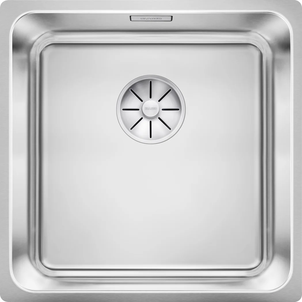 Kuchynský drez Blanco Solis 400-IF – nerezový drez, 44 × 44 cm, leštený nerez