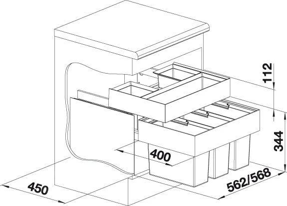System odpadkowy Blanco Select II Orga