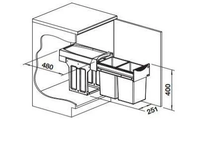 System odpadkowy Blanco Botton II 30/2