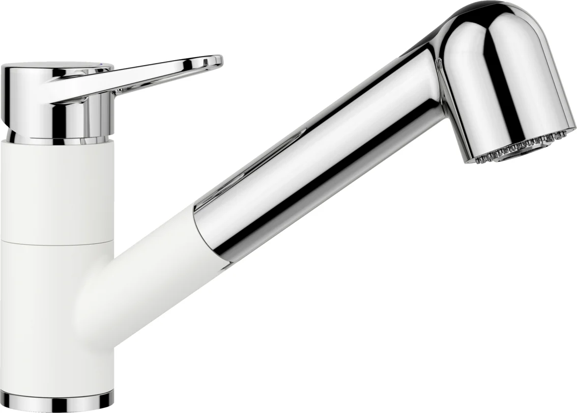 Drezová batéria Blanco Wega II-S s vyťahovacou spŕškou, biela