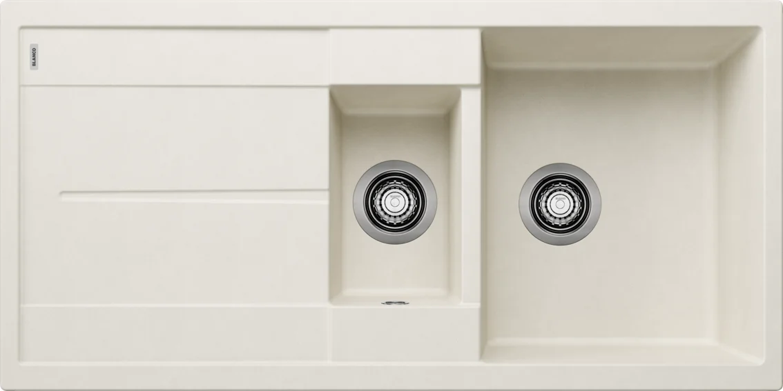 Kitchen Sink Blanco Metra 6 S – Silgranit Sink, 100 × 50 cm, without accessories, without excenter, white soft