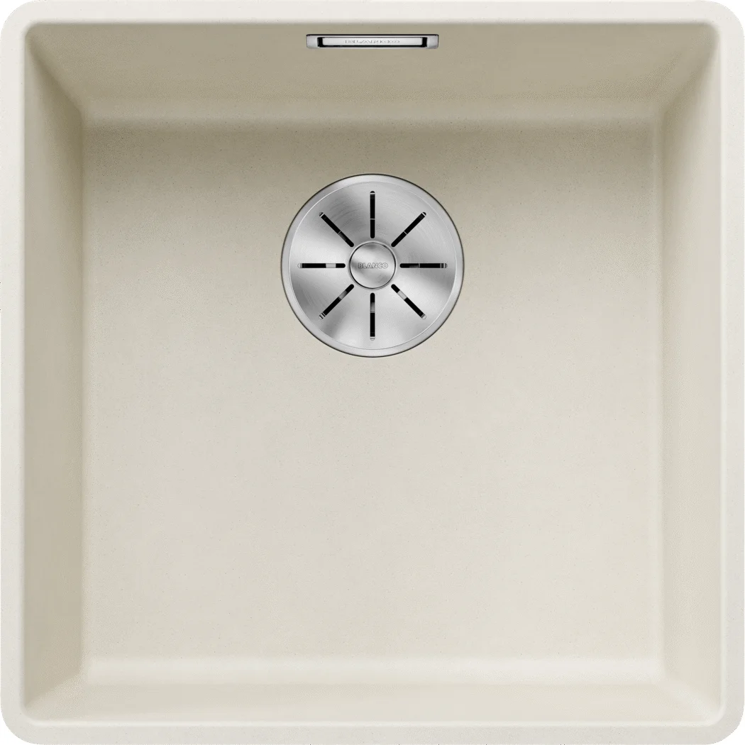 Kuchynský drez Blanco Subline 400-F – silgranitový drez, 42,7 × 42,7 cm, biela soft