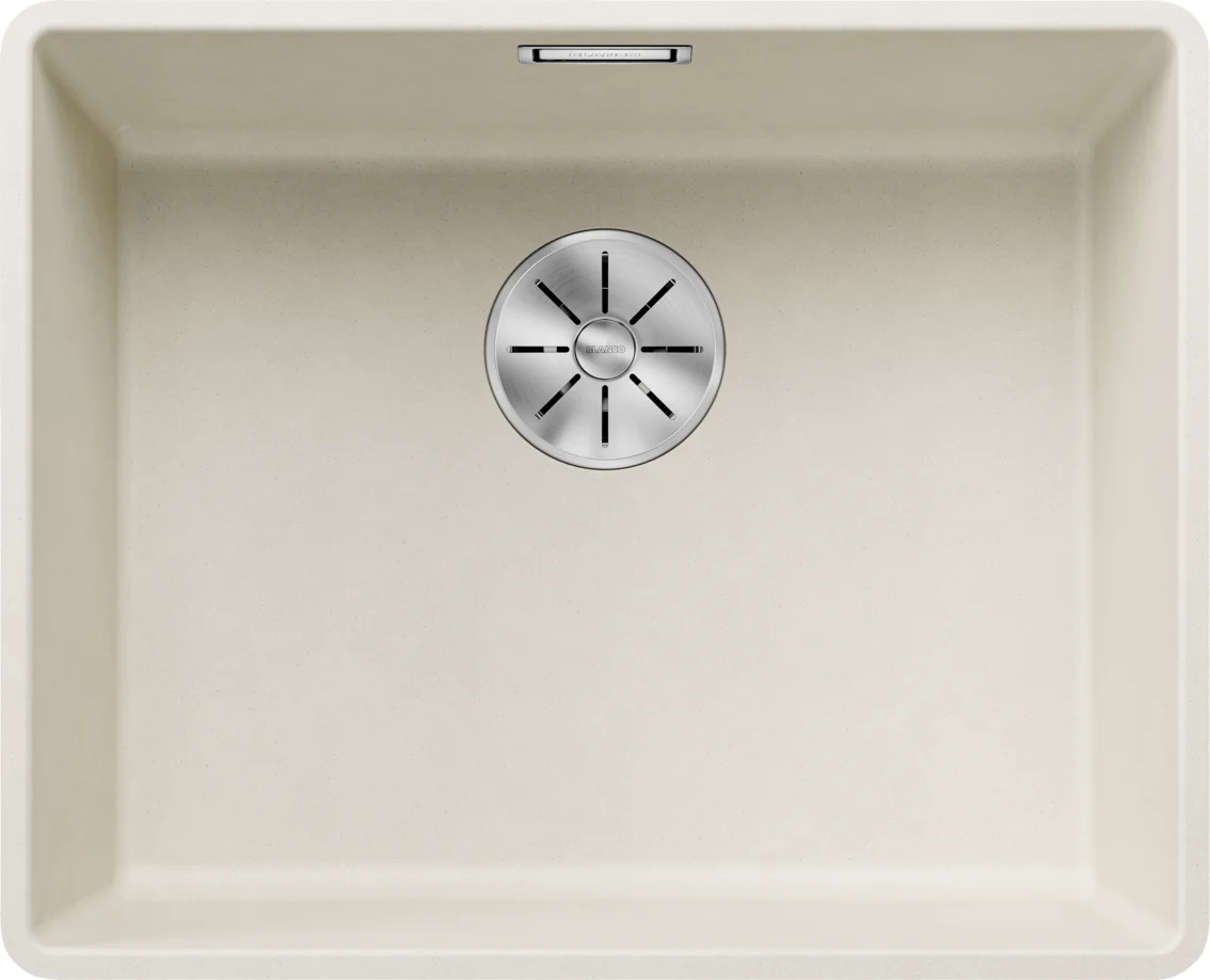 Kitchen Sink Blanco Subline 500-F – Silgranit Sink, 52.7 × 42.7 cm, Soft White