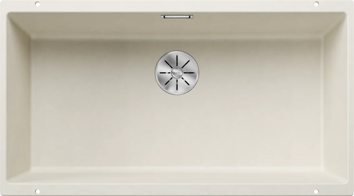 Küchenspüle Blanco Subline 800-U – Silgranitspüle, 83 × 46 cm, weiß soft
