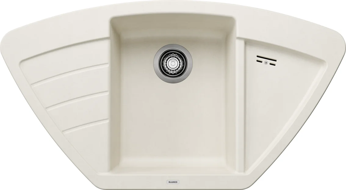 Kitchen Sink Blanco Zia 9 E – Silgranit Sink, 93 × 51 cm, without excenter, soft white