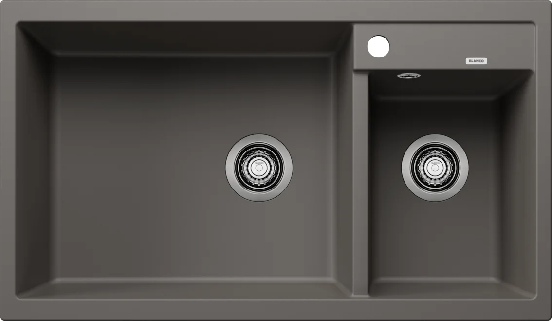 Blanco Metra 9 Kitchen Sink – Silgranit Sink, 86 × 50 cm, Gray Volcano