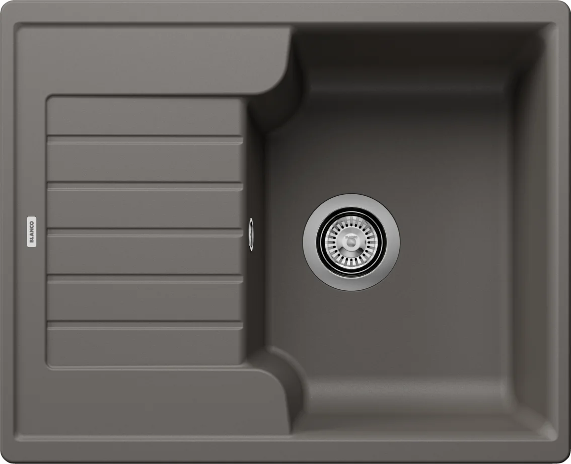Blanco Zia 40 S Kitchen Sink – Silgranit Sink, 61.5 × 50 cm, Gray Volcano