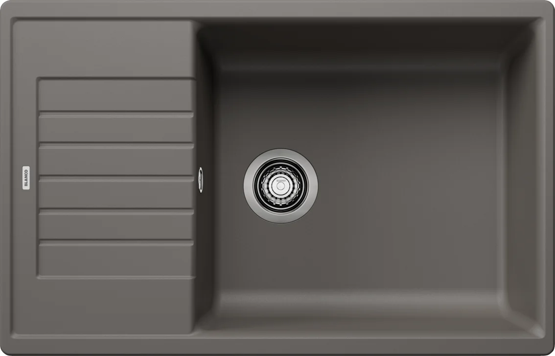 Blanco Zia XL 6 S Compact Kitchen Sink – Silgranit Sink, 78 × 50 cm, without Excenter, Gray Volcano