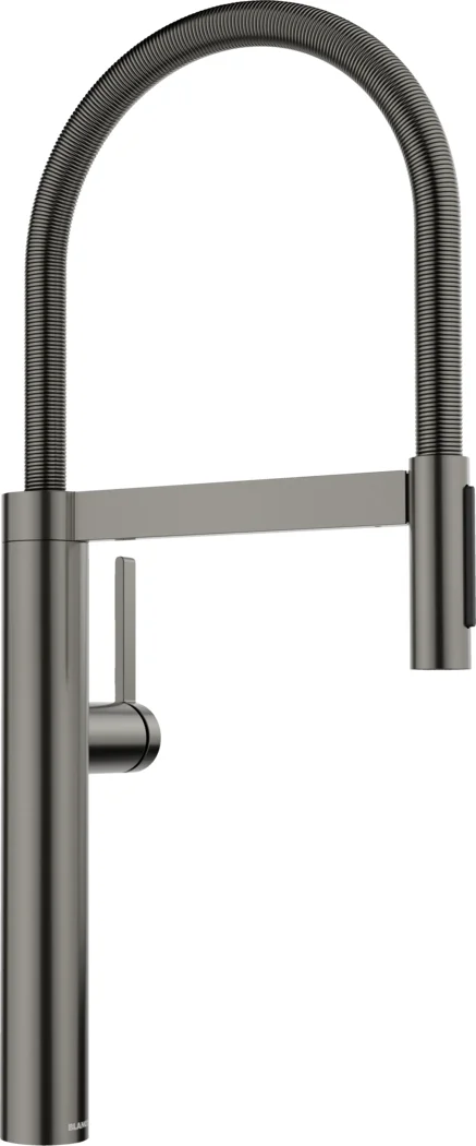 Blanco Culina-S II Kitchen Faucet with Flexible Arm, Satin Dark Steel
