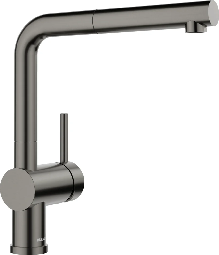 Spültischarmatur Blanco Linus-S mit ausziehbarer Brause, satin dunkelstahl