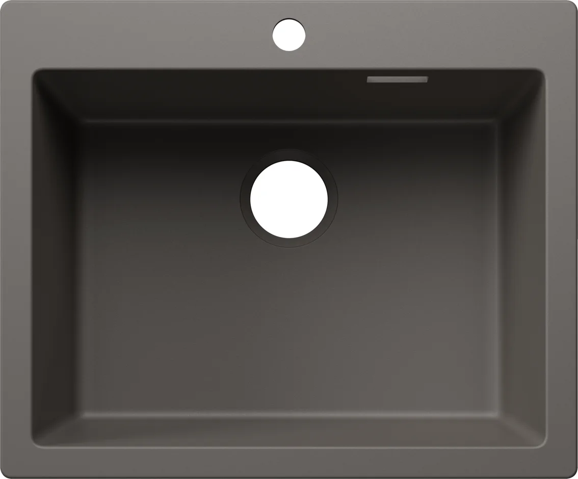 Kitchen Sink Blanco Pleon 6 CU – Silgranit Sink, 61.5 × 51 cm, Gray Volcano