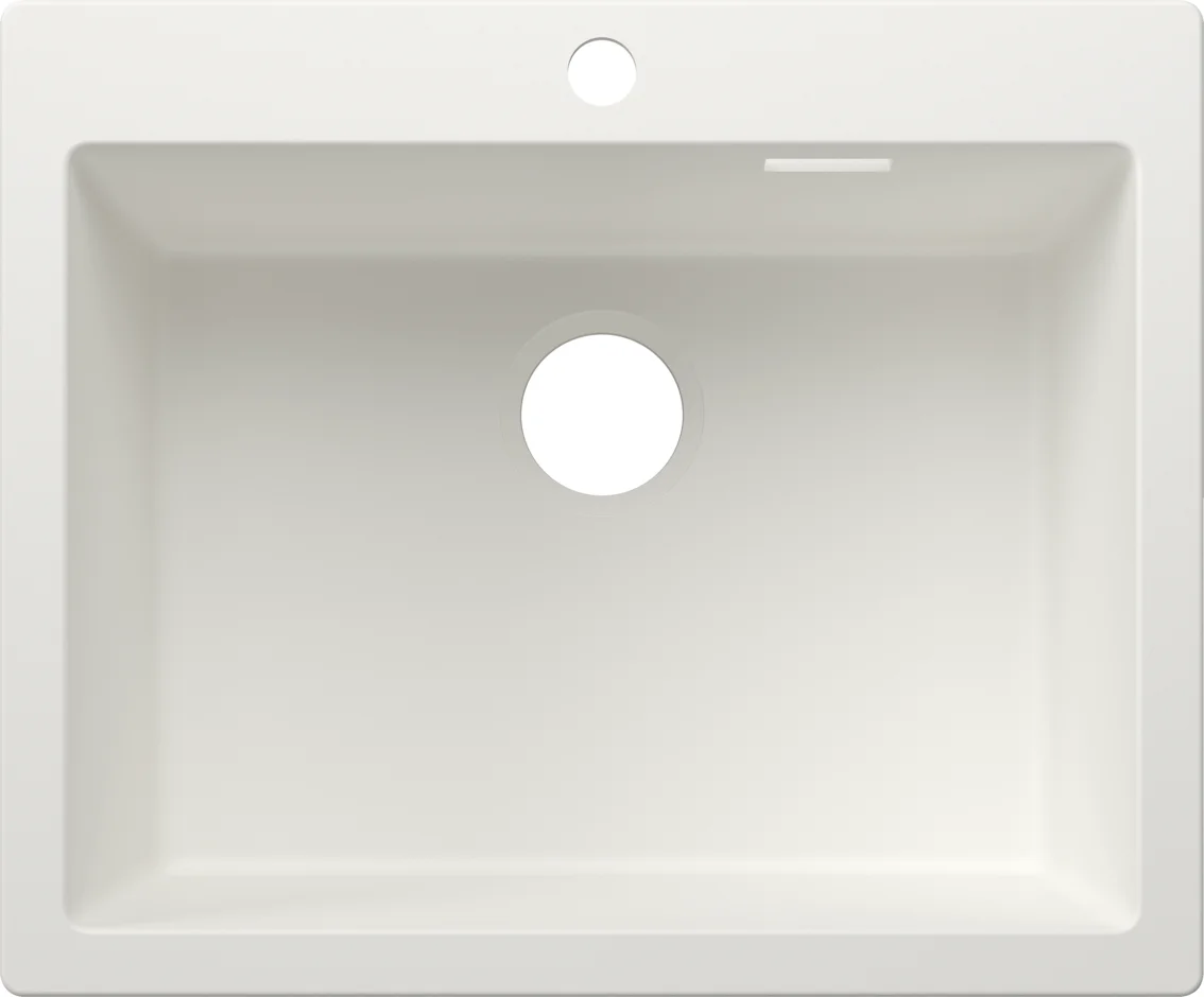 Küchenspüle Blanco Pleon 6 CU – Silgranitspüle, 61,5 × 51 cm, weiß