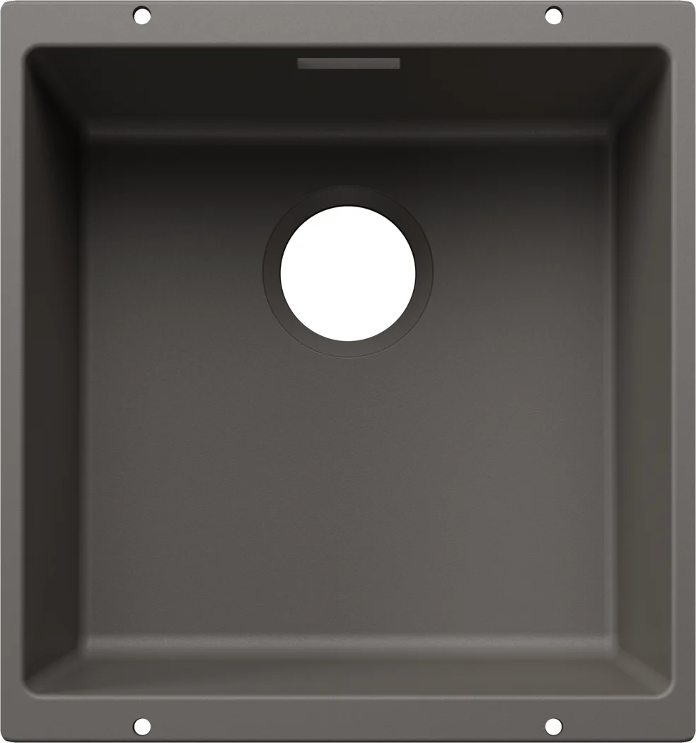 Kitchen Sink Blanco Subline 400-U CU – Silgranit Sink, 46 × 43 cm, Gray Volcano