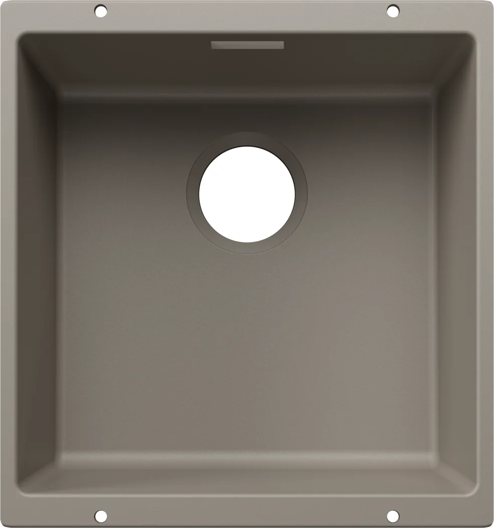 Kitchen Sink Blanco Subline 400-U CU – Silgranit Sink, 46 × 43 cm, Tartufo