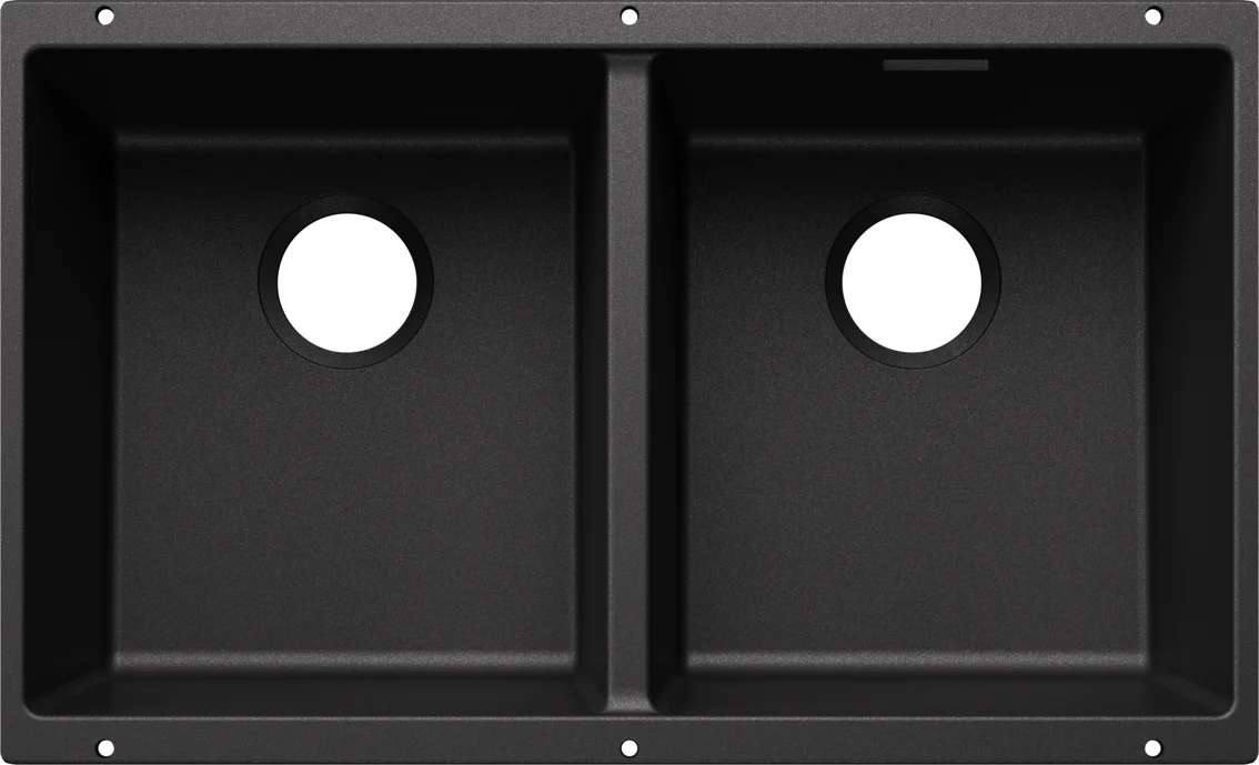Blanco Subline 350/350-U CU Kitchen Sink – Silgranit Sink, 75.5 × 46 cm, Anthracite