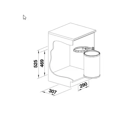 Odpadkový rendszer Blanco Singolo XL