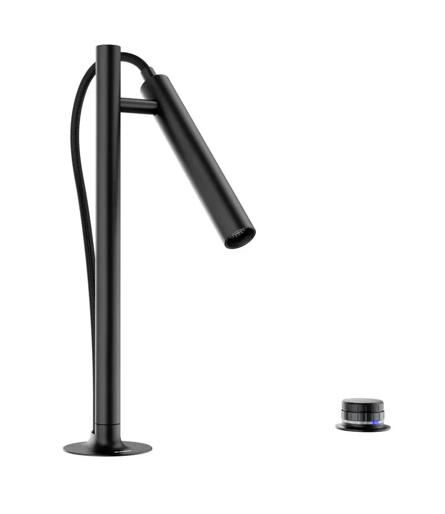 Spültischarmatur Blanco Luneoo-S mit ausziehbarer Brause und flexiblem Arm, schwarz matt