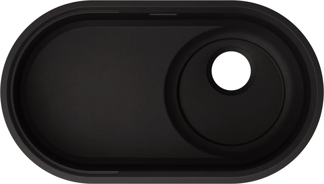 Küchenspüle Blanco Oovalon 700-U – Velgranitspüle, 76 × 43,4 cm, mystic black