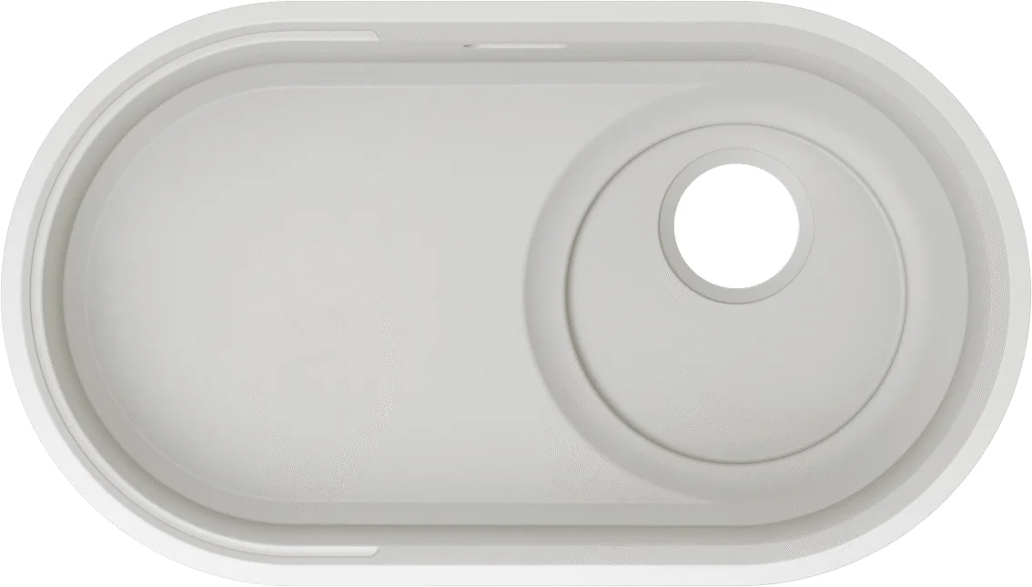 Küchenspüle Blanco Oovalon 700-U – Velgranitspüle, 76 × 43,4 cm, Cloud White