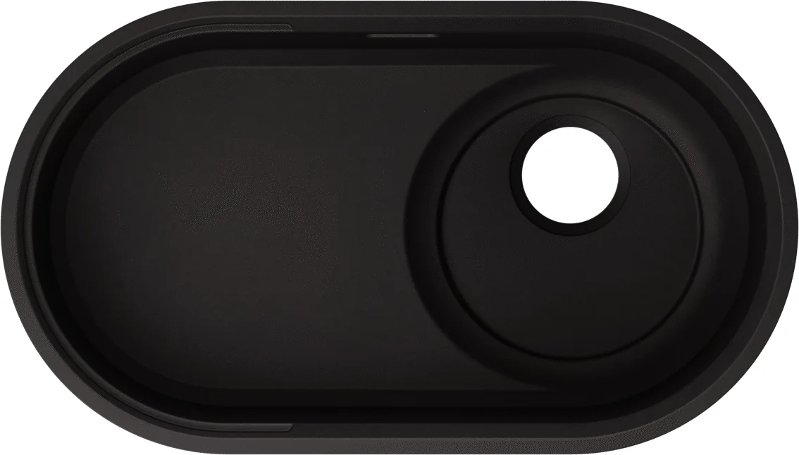Küchenspüle Blanco Oovalon 700-IF – Velgranitspüle, 76 × 43,4 cm, mystic black