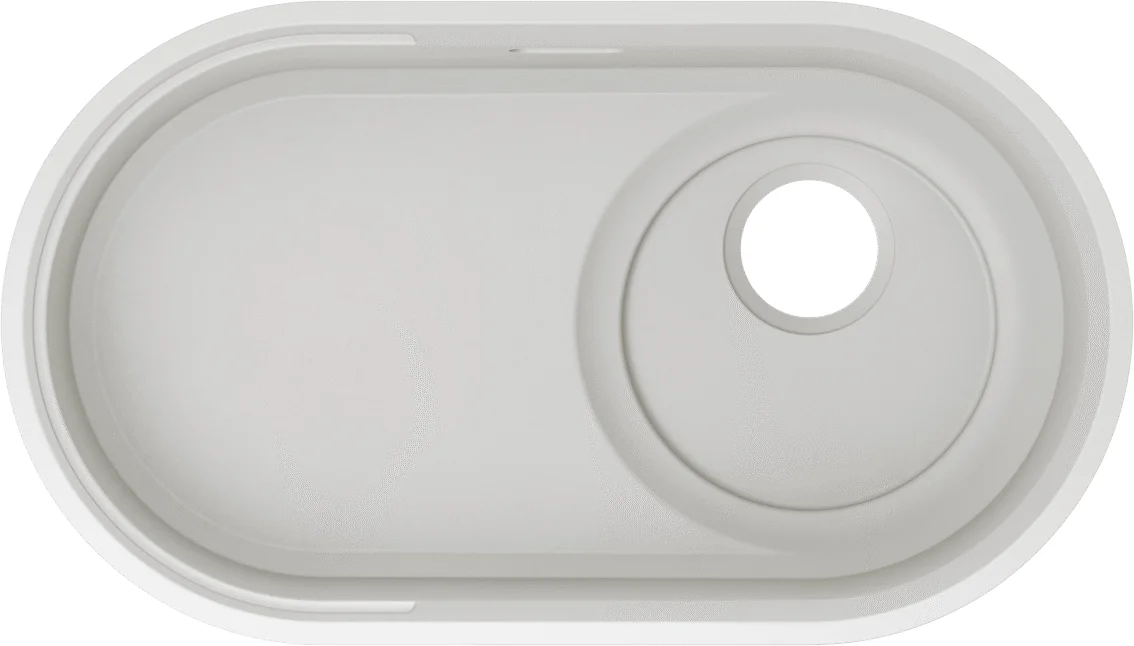 Kuchyňský dřez Blanco Oovalon 700-IF – velgranitový dřez, 76 × 43,4 cm, cloud white