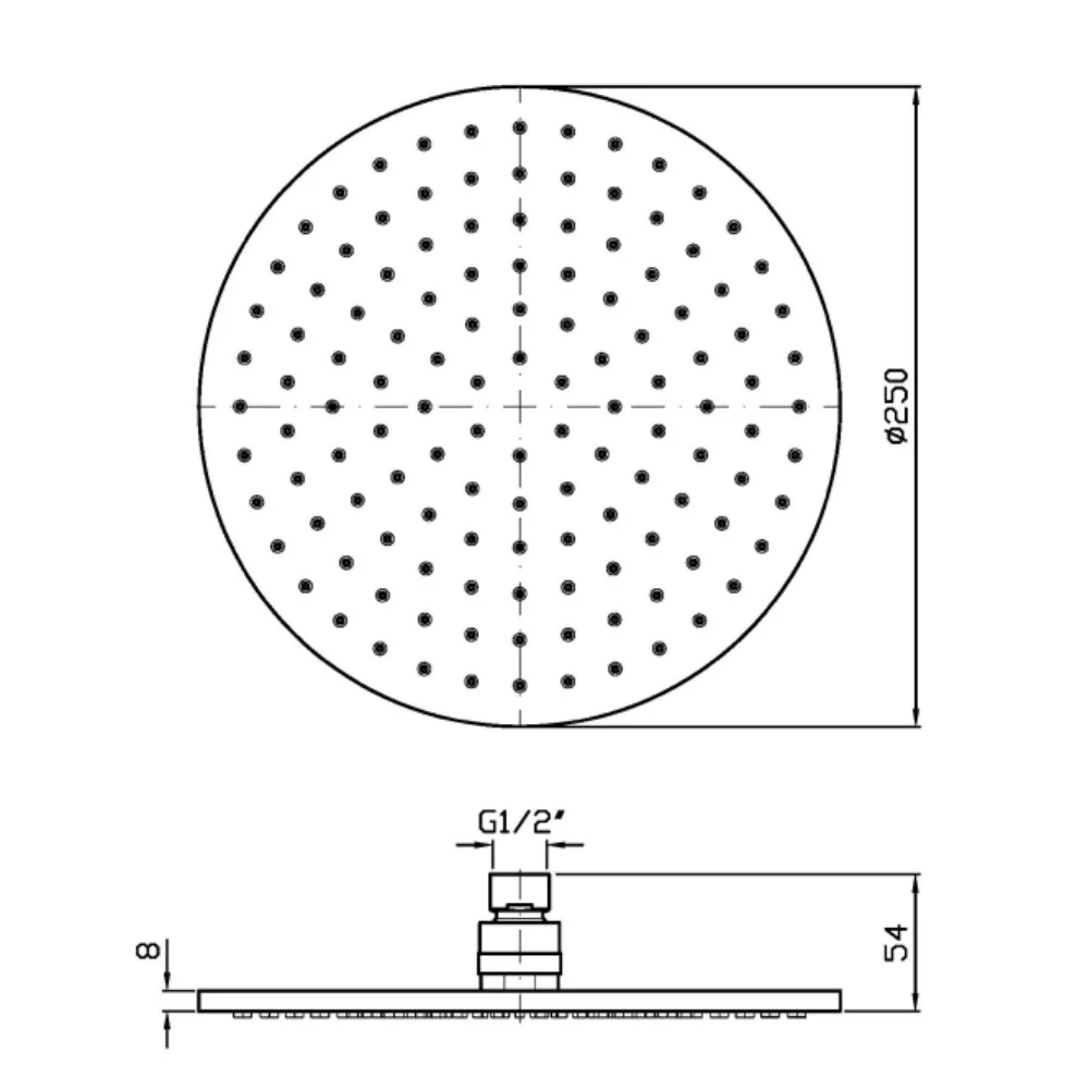 Zucchetti Pan S Fixed Jet Shower Head Z94312