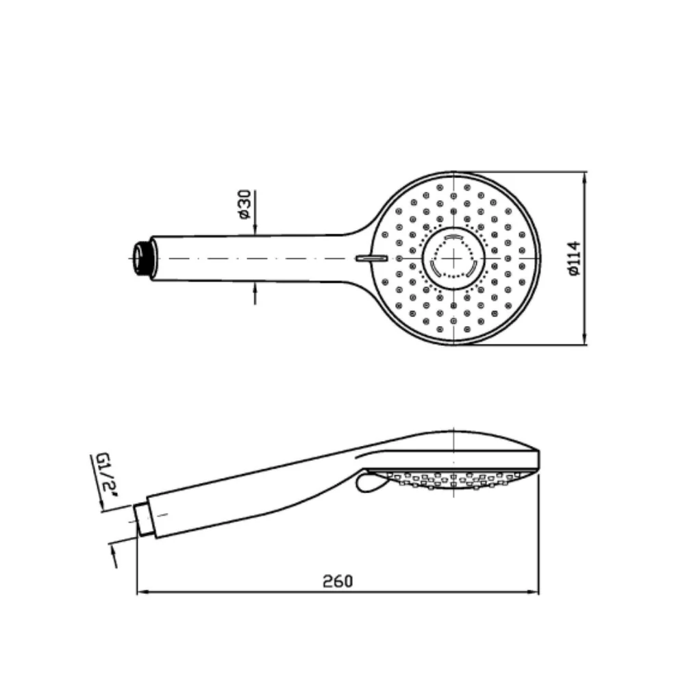 Zucchetti Pan S 3-proudová sprchová hlavice Z94731