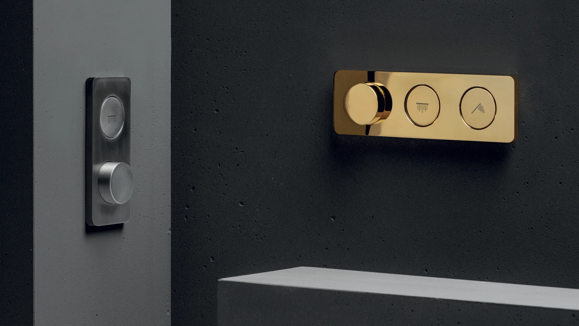 Zucchetti Hoop Thermostatic Push-Button Shower Mixer ZHO820