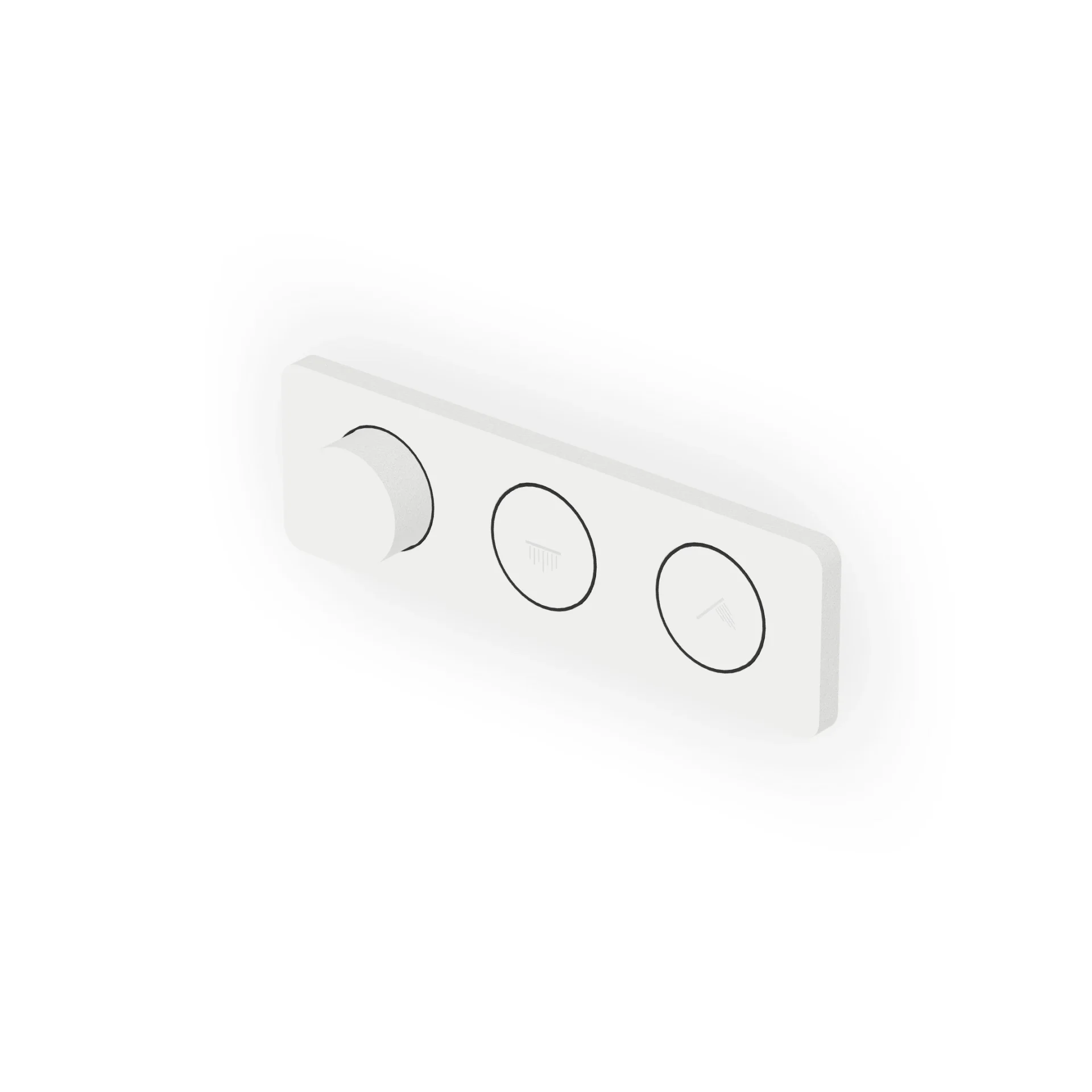 Zucchetti Hoop 2-Button Thermostatic Shower Mixer ZHO821
